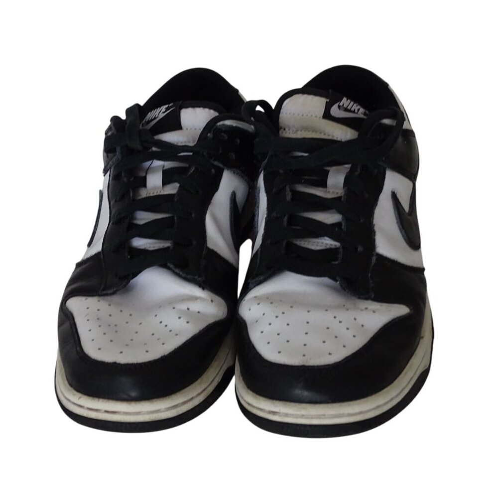 Nike Dunk Low Retro Black White Panda Leather Sneakers Men Size 9.5 DD1391 100 - Picture 4 of 15